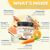 Dog Multivitamin with Probiotics - Dog Vitamins and Supplements - Multivitamin for Dogs with Glucosamine, Omega 3 and Probiotics for Dogs Digestive Health, Immunity, Joint, Hip, Skin and Coat