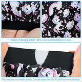 4 PCS Kids Satin Bonnet Child Sleeping Cap,Soft Silk Bonnet Elastic Wide Band,Breathable Baby Bonnets Night Sleep Caps,Colorful Night Hats for Girls Toddler Teens Natural Hair (Unicorn)