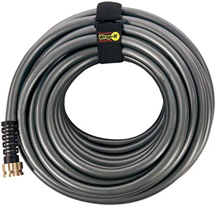 Super-Stretch Wrap-It Storage Straps, 24" (4 Pack) - Elastic Hook and Loop Cinch Straps - Garden Hose Strap, Pool Hose Organizer, Cables Straps, Extension Cord Wrap, Garage and RV Storage Accessories