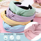 8Pcs Headbands for Women, Top Knotted Headbands Fashion Women Headbands Knotted Wide Headbands Solid Color Hair Accessories Daily Galentine's Day Gifts