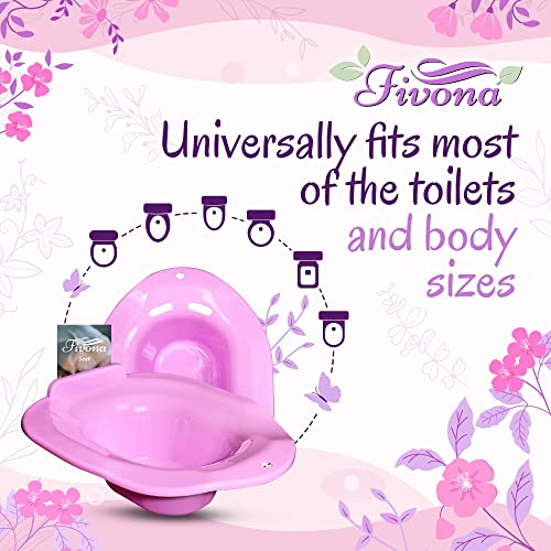 Fivona Yoni Steam Seat Over the Toilet for V Steaming and Sitz Bath Soak - Vaginal Steaming Tub - Basin for Hemorrhoids and Postpartum Care - Fits Most Toilet Shapes
