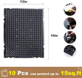 10 Packs Scat Mat for Cats, 13X16 inches Pet Deterrent Spikes, Indoor Outdoor Humane Cat Repellent Fence (Black)