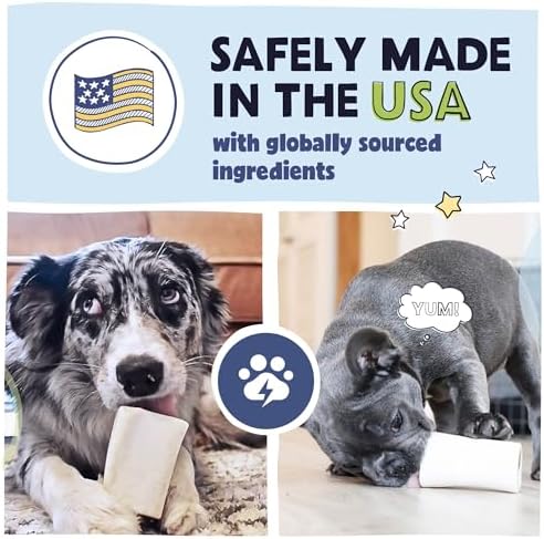 Pawstruck Small 3" Filled Dog Bones, Peanut Butter Flavor - Made in USA Long Lasting Stuffed Femur for Aggressive Chewers Dental Treat - Pack of 10 - Packaging May Vary