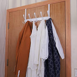 Encozy Over The Door Hooks,Coat Rack for Hanging Clothes Hat Towel (Heavy Duty White 2pcs)