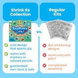 Ooly Shrink-Its 28 PC DIY Shrinking Art Kit That Creates Charms and Tags, Includes 20 Plastic Pre Cut Charms and More, No Mess Art for Kids, DIY Creative Activity, Ideal Party Favor - Fun Friends