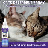 Cat Deterrent Spray, 6.76 FL Oz Natural Cat Repellent Spray Indoor & Outdoor, Anti-Scratch Training Aid for Furniture, Sofas, Rugs, Curtains, Plants - Non-Toxic, Alcohol-Free Formula