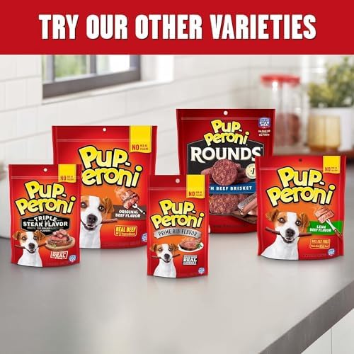 Pup-Peroni Dog Treats, Original Bacon Flavor, 5.6 Ounce (Pack of 8), Made with Real Bacon