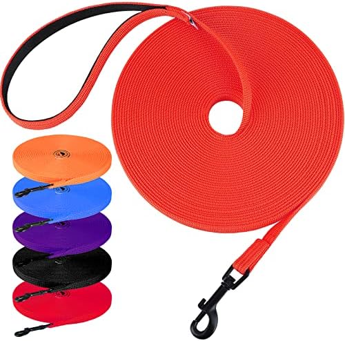 lynxking Dog Training Leash Long Obedience Recall Agility Leash 15ft 30ft 50ft Tracking Lead Perfect for Training Play Camping and Backyard