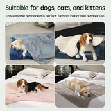 BALANCE Waterproof Blanket Winter White Dog Blanket for Small Dogs, Washable Double Sided Pet Blankets with Milk Plush and Super Soft Velvet, Pee Proof Calming Dog Blankets for Couch Protection