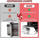 Adjustable Thickness Meat Tenderizer Attachment for Kitchenaid Stand Mixers, Meat Tenderizer Tool, Steak Cuber Processor Accessories for Kitchen aide,Dishwasher Safe