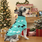 Dog Sweaters Dog Pullover Sweater Dog Clothes Cold Weather Cable Knitwear Thick Warm Outfits for Medium Dogs Large Dogs（Turquoise-XL