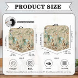 Stand Mixer Cover for Stand Mixer or Coffee Maker with Handle for KitchenAid Dust Cover with Pockets for Accessories (Butterfly and Leaves)