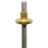 ReliaBot 200mm T8 T8x4 Tr8x4 Lead Screw and Brass Nut (Acme Thread, 2mm Pitch, 2 Start, 4mm Lead) for 3D Printer and CNC Machine Z Axis