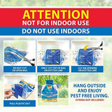 Raid Disposable Fly Trap 6-Pack, Hanging Fly Trap Outdoor Home, Bug Catcher and Flying Insect Trap with Premium Bait, Fly Traps for Backyard, Camping, & More