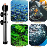 Orlushy Submersible Aquarium Heater,300W Adjustable Fish Tahk Heater with 2 Suction Cups Free Thermometer Suitable for Marine Saltwater and Freshwater