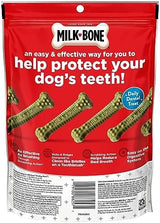 Milk-Bone Fresh Breath Brushing Chews, 9 Small/ Medium Daily Dental Dog Treats (Pack of 5) Scrubbing Action Helps Clean Teeth