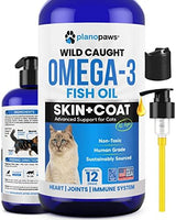 Omega 3 Fish Oil for Cats - Better Than Salmon Oil - Kitten & Cat Vitamins and Supplements - Cat Dandruff Treatment - Liquid Fish Oil for Pets - Shedding Support - Cat Health Supplies for All Ages