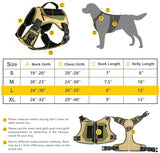 WINGOIN Tactical Dog Harness for Large Dogs, No Pull Harness with Handle 2 Pockets Poop Bag, Reflective Dog Vest, Military Service Heavy Duty Big Dog Harness for Walking Hiking Training, Khaki, L