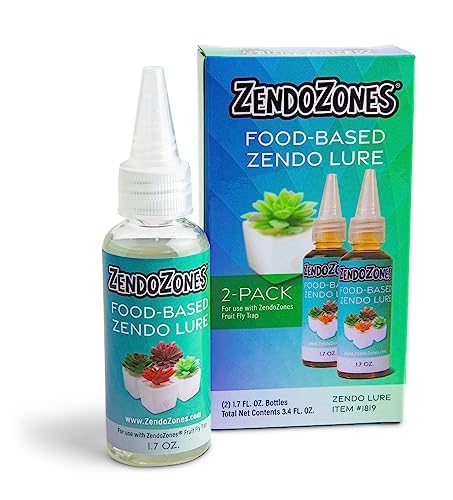 ZendoZones Fruit Fly Trap with Zendo Lure, Tranquil Tabitha with Plastic Terra Cotta Colored Base, Refillable and Reusable