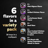 CESAR HOME DELIGHTS Adult Wet Dog Food & Classic Loaf in Sauce Variety Pack, 3.5 oz. Easy Peel Trays, 36 Count (Pack of 1)