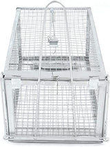 2-Pack H&B Rat Trap,Mouse Traps,Humane Live Animal Trap Cage,12.7X6.6 X5.2inch,Work for Indoor and Outdoor,Catch and Release Stray Cats,Squirrels and Rodents,Small(Silver)