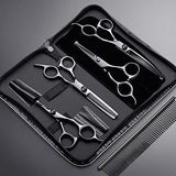 Gimars 7inch Professional 4CR Stainless Steel 6 in 1 Grooming Scissors for Dogs with Safety Round Tip, Heavy Duty Titanium Coated Pet Grooming Scissor for Dogs, Cats and Other Animals