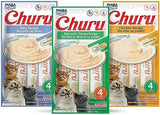 INABA Churu Lickable Purée Natural Cat Treats Tuna & Chicken 3 Flavor Assortment of 12 Tubes