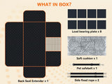 TNELTUEB Extra Large Back Seat Extender for Dogs with Dog Bed Mats, Waterproof Dog Car Seat Cover for Back Seat with Hard Bottom, Anti Scratch, Safer, Easy to Use and Clean, Holds 450LBS Black