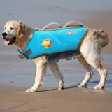 Sheripet Dog Life Jacket for Large Dogs, Dog Life Vest for Swimming with Three Fashion Fabric Patches, Pet Swim Vest with Reflective Stripes and Two Rescue Handle, Dogs Flotation Vest, L