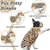 FUAMEY Recovery Suit for Dogs After Surgery,Soft Breathable Dog Bodysuit E-Collar & Cone Alternative Surgical Suit,Male Female Dog Neuter Spay Suits Anti Licking Wounds Onesie Brown Leopard S