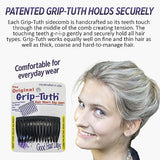 Grip-Tuth Combs - Set Of 2 Hair Side Combs - Hair Combs For All Types Of Hair - Decorative & Hair Styling Women Accessories (Shell, 3 ¼ ″ Wide)