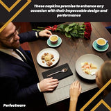 Perfectware 2ply Black Beverage Napkins. 2Ply Cocktail Black Napkins. 10 x 10 Black Beverage Napkin., Pack of 300ct