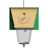 Best Bee Brothers Ultimate Pro Carpenter Bee Trap for Outside with Extra-Large, Clear External Receptacle, Internal Bee Vault & Spring-Loaded Door, 4.2” D x 5.8” W x 7.5” H