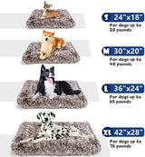 Dog Bed Crate Pad Plush Soft Pet Bed Calming Dog Crate Bed for Large Medium Small Dogs and Cats Washable Anti-Slip Kennel Crate Mats for Sleeping and Anti Anxiety XL