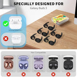 [5 Pairs] Ear Hooks Covers for Samsung Galaxy Buds 3, Anti-Slip Sport Ear Tips Covers Silicone Wingtip Anti Scratches Eartip Galaxy Buds 3 Earbuds Accessories -Black