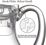 Amazing Abby - Quadly Bandly - Plastic Pitcher (64 oz, 2 Quart), Clear Water Pitcher with Lid, Fridge Jug, BPA-Free, Shatter-Proof, Great for Iced Tea, Sangria, Lemonade, Juice, Milk, and More