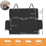 Dog Car Seat Cover for Back Seat Cover for Kids ISOFIX Car Seat Protector for Dogs Nonslip Water Proof Universal Fit Dog Car Seat Cover for Truck SUV(Large,Black)