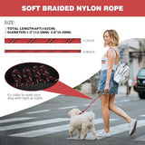 lynxking Slip Lead Dog Leash Reflective, Heavy Duty Comfortable Strong Rope Lead for Large, Medium Dogs, No Pull Pet Training Leashes (Red, Large 1/2in x 6ft-Slip Lead)