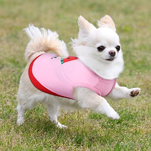 8 Pieces Pet Shirts Printed Puppy Soft Dog Shirt Pullover Cute Dog Sweatshirts Valentine‘s Day Puppy Girl Clothes Outfits Small Pet Cats(Cute Pattern,Size S)