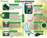 YARDEC Solar Animal Repellent Outdoor with Drill Bit - Waterproof Motion Activated Ultrasonic Animal Repeller with LED Flashing Light to Repel Deer, Rabbit, Squirrel, Skunk, Cat, Raccoon, Dog, etc.