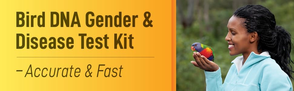 Bird DNA Gender Test Kit – Accurate Avian Sexing Using Feather or Blood – Includes 1 Prepaid Test – Easy Sample Collection – Trusted Lab Service Based in Florida