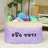 PET ARTIST Dog Toy Basket Bin- Rectangular Storage Box Chest Organizer for Dog Toys,Dog Coats,Dog Clothing,Dog Apparel & Accessories,Purple
