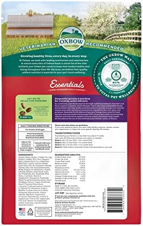 Essentials Ferret Food, Uniform Kibble, Vitamin & Mineral Rich Formula, Kibble for Ferrets, Small Animal Whole Body Support, 4 lb