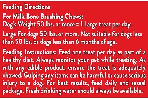 Milk-Bone Original Brushing Chews, 6 Large Daily Dental Dog Treats (Pack of 5) Scrubbing Action Helps Clean Teeth