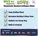 Pawstruck All Natural 11-12" Roasted Collagen Sticks for Dogs – Low Odor & Long-Lasting Bully Stick & Rawhide Alternative, Single Ingredient, Vet Approved – 5 Pack