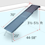 PetStep Pool Ramp for Dogs - (Standard Legs, Graphite/Gray) - Small and Large Dog Pool Ramp for Above-Ground and In-Ground Pools