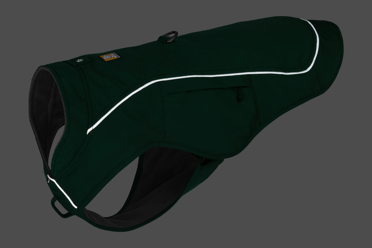 Ruffwear, Overcoat Fuse Jacket Harness Combo for Dogs, Evergreen, Large