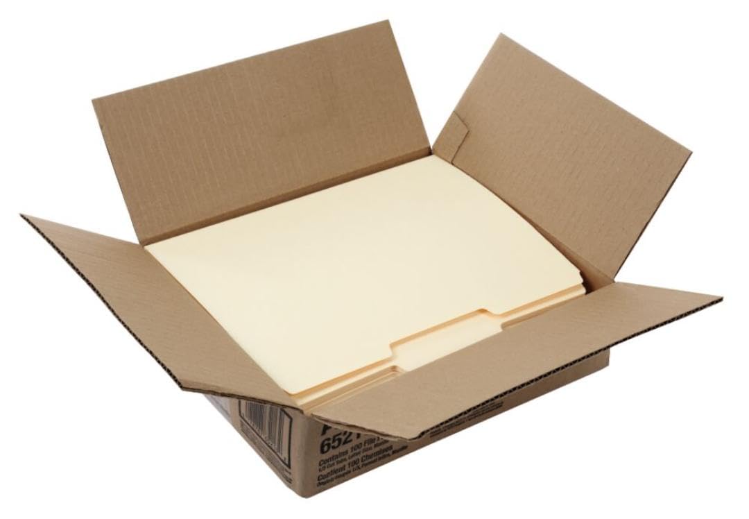 Pendaflex File Folders, 100 Pack, Durable Manila Folders, Letter Size (8.5" x 11"), 3 Top Tabs for Easy Labeling, Everyday Filing Essential for Offices, Classrooms & Home Document Organization