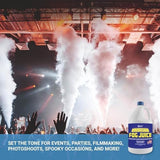 Smoke Machine Fog, Fluid for Fogging Machines – Fog Juice That Produces Long-Lasting Medium Density Smoke for Water-Based Foggers, For 400-1500 Watt Machines (4 pack)