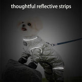 Dog Winter Coat with Attached Boots, Waterproof Insulated Quilted Full Body Suit for Small Medium Dogs, Reflective Puppy Snow Outfit for Outdoor Walking (S)